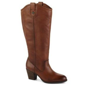 Franco Fortini Taylor Cognac Boots Knee High Riding Boots